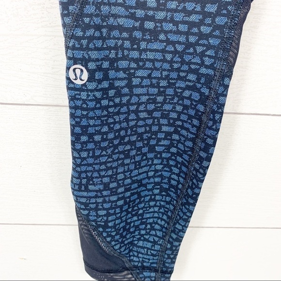 Lululemon Inspire ll Tights Shatter Weave Teal Training Gym Athletic - Picture 9 of 13